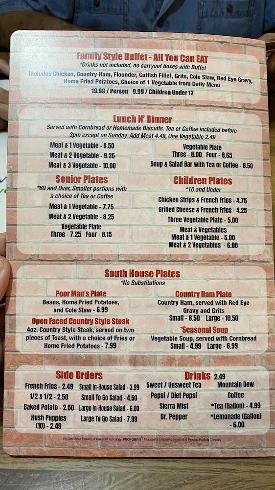 South House Restaurant Menu image 2